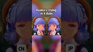 Ayaka&lsquo;s crying in 4 dubs #genshinimpact #genshin #genshimpactedit #mihoyo #gamedubbing #anime