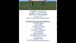 5 TO 20 ACRE GH LAND FOR SALE IN SECTOR 150 NOIDA