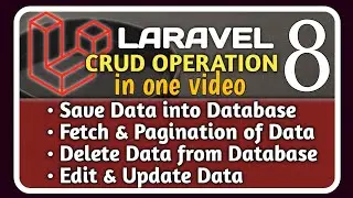 🔥🖐️ Laravel 8  Crud OPeration in Hindi. ||   ( 