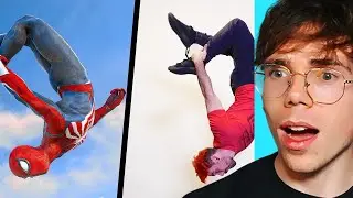 Prob&eacute; Acrobacias de SPIDER-MAN en la Vida Real! - Awita Reacciona