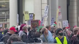 Pro-Palestinian protestors in SF call for ceasefire