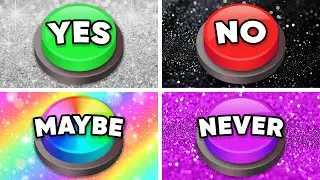Choose One Button! YES or NO or MAYBE or NEVER 🟢🔴🌈🟣 Bee Quiz