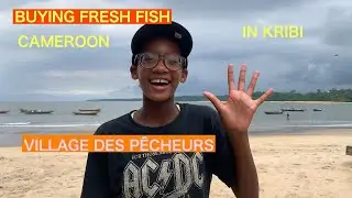 Buying fresh fish at Londji Beach in Kribi Cameroun 2019