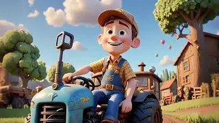 Let&rsquo;s Drive the Tractor Fast | Fun Farm Song for Kids | Nursery Rhymes and Baby Songs