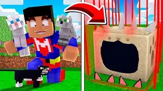 CONSTRUÍ LA BASE MÁS SEGURA PARA MIS GATAS EN MINECRAFT TROLL 😱