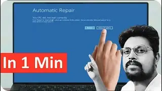 Fix your pc did not start correctly Windows 10 / Windows 11 | Fix automatic repair loop in 1Min