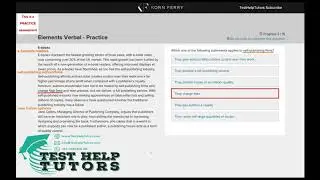 TalentQ Korn Ferry Elements Verbal Question 2 