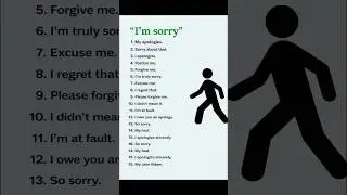 Stop Saying Sorry ❌ Use These 15 Better Words ✔️#englishlearning