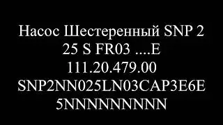 Насос Шестеренный SNP 2 25 S FR03     E 111 20 479 00 SNP2NN025LN03CAP3E6E5NNNNNNNNN