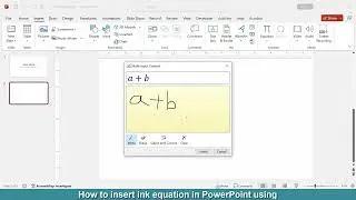 How to insert ink equation in PowerPoint using