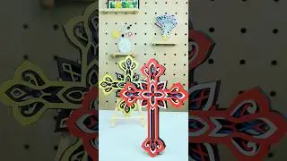 Celebrate Easter with Hope-3D Layered Mandala Cross✝️Creatorally Coloredplywood DIY#easter #jesus