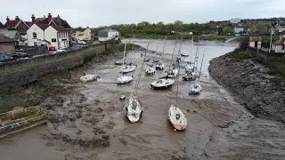 Pill Harbour in North Somerset UK near Bristol
