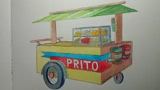 Watercolor Illustration | Travel | Asian Food Cart