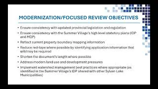Summer Village of Sunbreaker Cove - Draft Land Use Bylaw Modernization & Review Information Session