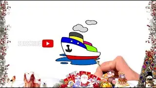 How to draw and a small ship | Как нарисовать и раскрасить корабль