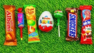 ASMR Most Popular Candys / some lots of colorful rainbow lollipop candy / unpacking chocolate eat