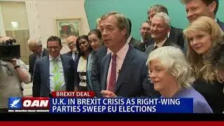 U.K. in Brexit crisis as right-wing parties sweep EU elections