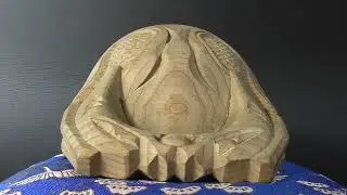 ebay shop mencoicm  - JAPANESE BUDDHIST MOKUGYO WOODEN FISH DRUM 13.8 cm WIDTH Vtg