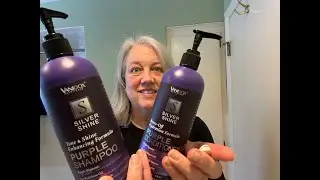 Sulfate Free Brass Toning Purple Shampoo and Conditioner Set for Grey and Silver Hair