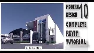 Modern House Design Revit Tutorial 10:  Creating Fencing and Gate Model