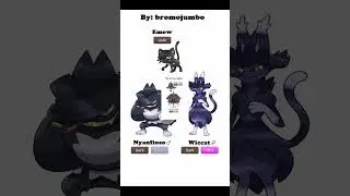 Cool Dark FAK&Egrave;MON [PART 1] #Shorts #fakemon #darktype #dex #pokemon