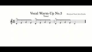 Vocal Warm-Up No.3 - Tenor