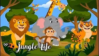 Caterpillar, Ladybug, Butterfly Lion, Tiger all are Friends at Jungle