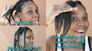 Moisturizing my dry natural hair using the LCO Method | Low porosity 4c hair.