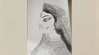 Beautiful Durga Maa Sketch | Pencil Art Drawing #DurgaMaa #SketchArt #IndianArt #TheCreativeGhar#yt 