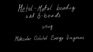 Metal-metal multiple bonding