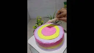 #PinkCake #PurpleCake #RedCake #TriColorCake #CakeDesign #Easy decorat#CelebrationCake #ElegantCake