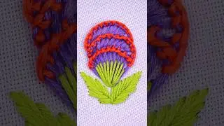 Easy Hand Embroidery Flower Design 🌸 #shorts #viral #trending #youtubeshorts