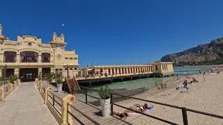 Mondello Beach Walk ⛱️ [5K ULTRA HD] - Sicily Palermo Beach - Mediterranean sea beach - Part 2