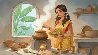 Cozy Ghibli India | Rainy Village Cooking Day | Calm Indian Ambience