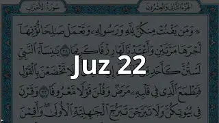 Holy Quran | Juz 22/جُزْءْ ٢٢ | Haitham Al-Dokhin | With HD Scrolling Text