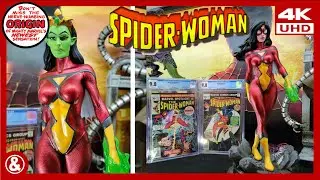 SPIDER-WOMAN STATUE & COMIC BOOK ORIGIN, ANIMATED SERIES INTRO - 4K UHD