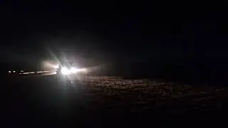 Late Night truck driver works 