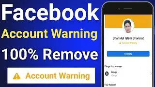 Facebook Account Warning Remove | how to remove Facebook account warning problem |