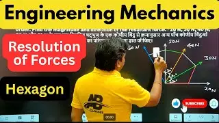 Engineering mechanics | polytechnic first year | resolution of forces of hexagon