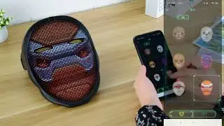 How to operate face transforming led mask with bluetooth programmable?