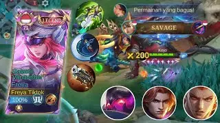 16 KILLS TANPA MATI!! AGGRESSIVE FREYA VS GLOO EXP + VALIR MID LANE!! GAMEPLAY HARD GAME - MLBB
