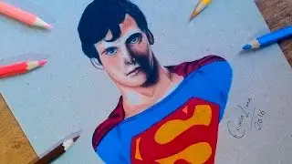 Speed Drawing - Superman Christopher Reeve // By Ecinho