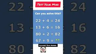 Test Your Mind 🧠 #mathpuzzle 🤔