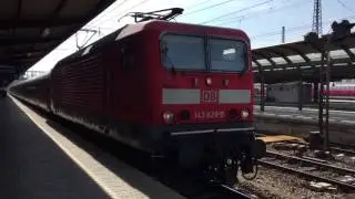 (HD) Deutsche Bahn 143 829-0 departs Ulm HBF - 28/9/16
