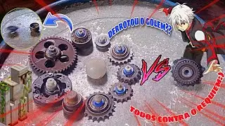 MINHA BEY PRINCIPAL+APELONA?! testei as BEYBLADES mais fortes contra o REQUIEM CLONES derrotou todas