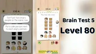 Brain Test 5 Level 80 Solution | Brain Test 5 step by step Hints