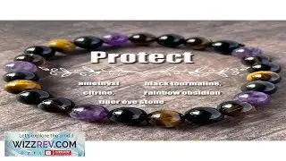1pc Protection Bracelet Women's Stone Beaded Stretch Bracelet Boho Self Care Jewelry Gift Review