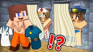 Prisoner JJ Stole Shirt from Prison Guard Girl and Nurse to Prank on Them - Minecraft Animation