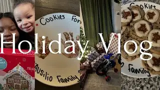 Holiday Vlog |baking , gingerbread house , cooking 