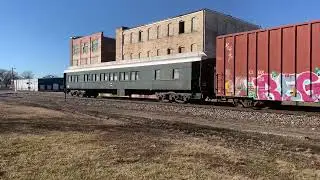 Vintage Passenger Car Trailing An NS Freight - Railfans